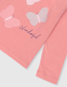 Playera manga larga para bebé niña