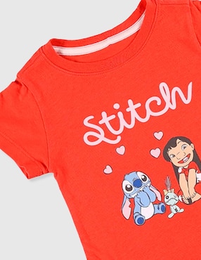 Playera Disney Dtr Lilo & Stitch manga corta para niña