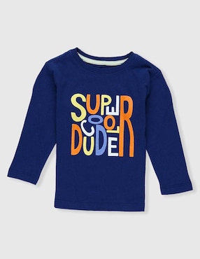 Playera manga larga para niño