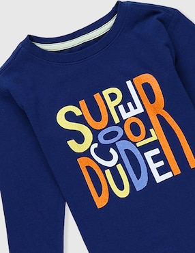 Playera manga larga para niño