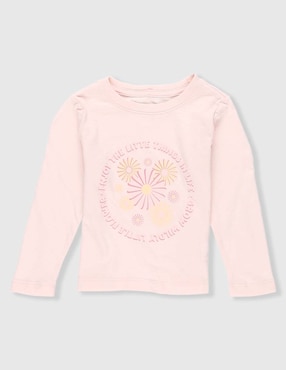 Playera manga larga para bebé niña
