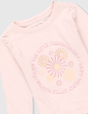 Playera manga larga para bebé niña