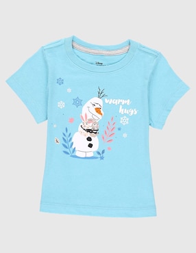 Playera Disney Dtr Olaf manga corta para niña