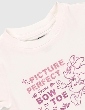 Playera Disney Dtr Minnie Mouse manga corta para bebé niña