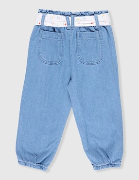Jeans jogger straight Weekend Baby lavado claro para bebé niña