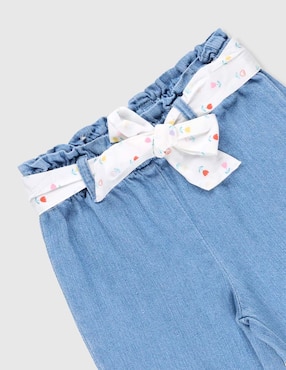 Jeans jogger straight Weekend Baby lavado claro para bebé niña