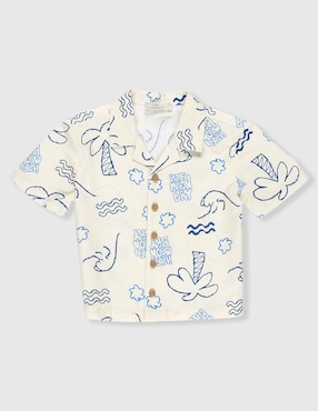 Camisa casual Weekend Baby de algodón manga corta para bebé niño