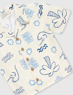 Camisa casual Weekend Baby de algodón manga corta para bebé niño