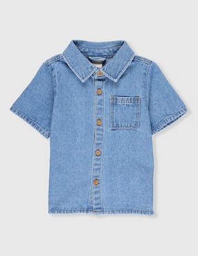 Camisa casual Weekend Baby de mezclilla manga corta para niño
