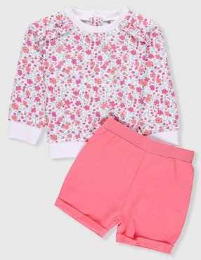 Conjunto Weekend Baby de algodón para niña