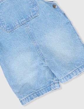 Overol short Weekend Baby de mezclilla para niña