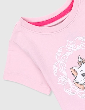Playera Disney Dtr Marie Los Aristogatos manga corta para niña