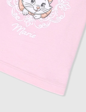 Playera Disney Dtr Marie Los Aristogatos manga corta para niña