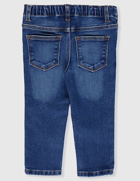 Jeans straight Weekend Baby lavado whisker para niña