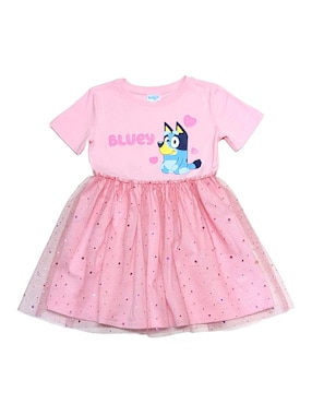 Vestido Bluey manga corta para niña