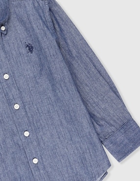 Camisa casual Us Polo de algodón manga larga para niño