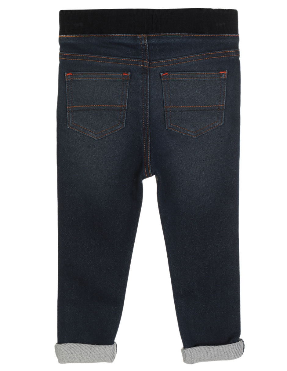 Jeans jogger straight lavado obscuro para niño 2