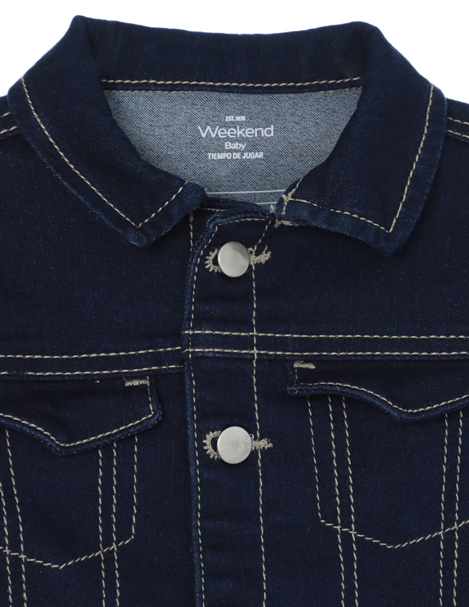 Chamarra de mezclilla infantil unisex 3