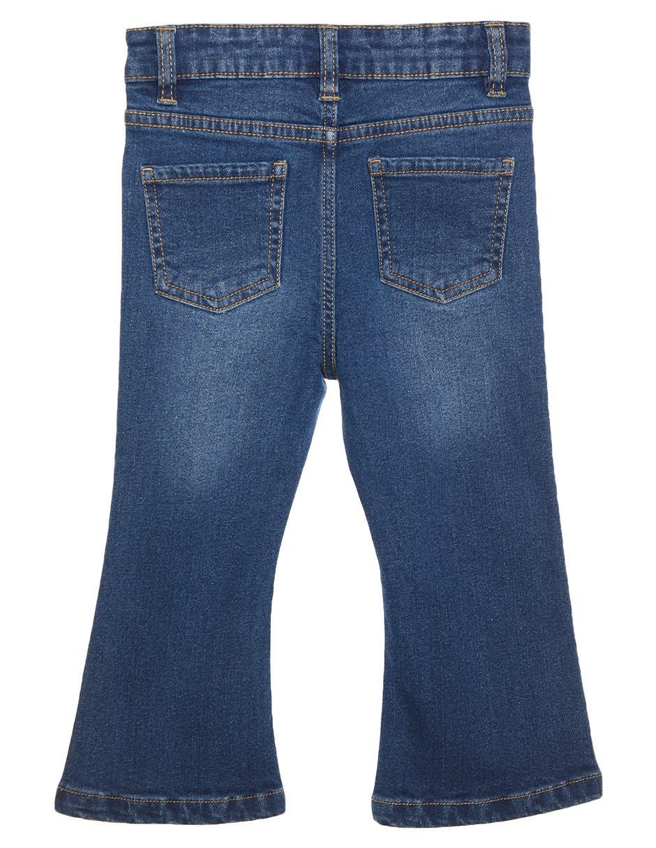 Jeans relaxed flare deslavado para niña 2