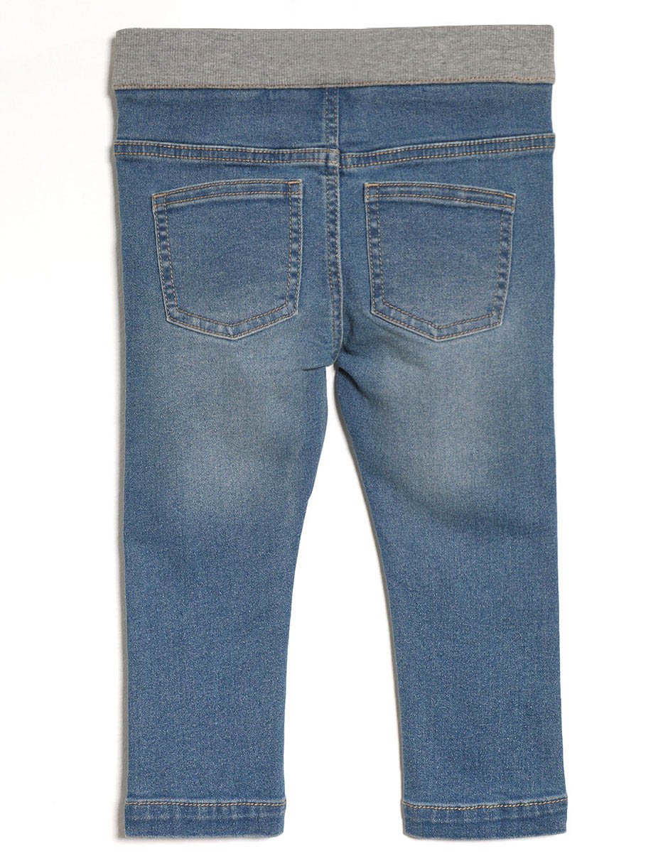 Jeans skinny deslavado para niña 2