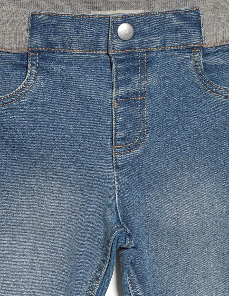 Jeans skinny deslavado para niña 3