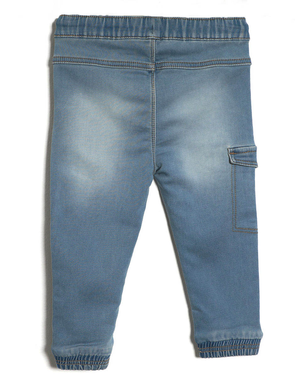 Jeans cargo slim deslavado para niño 2