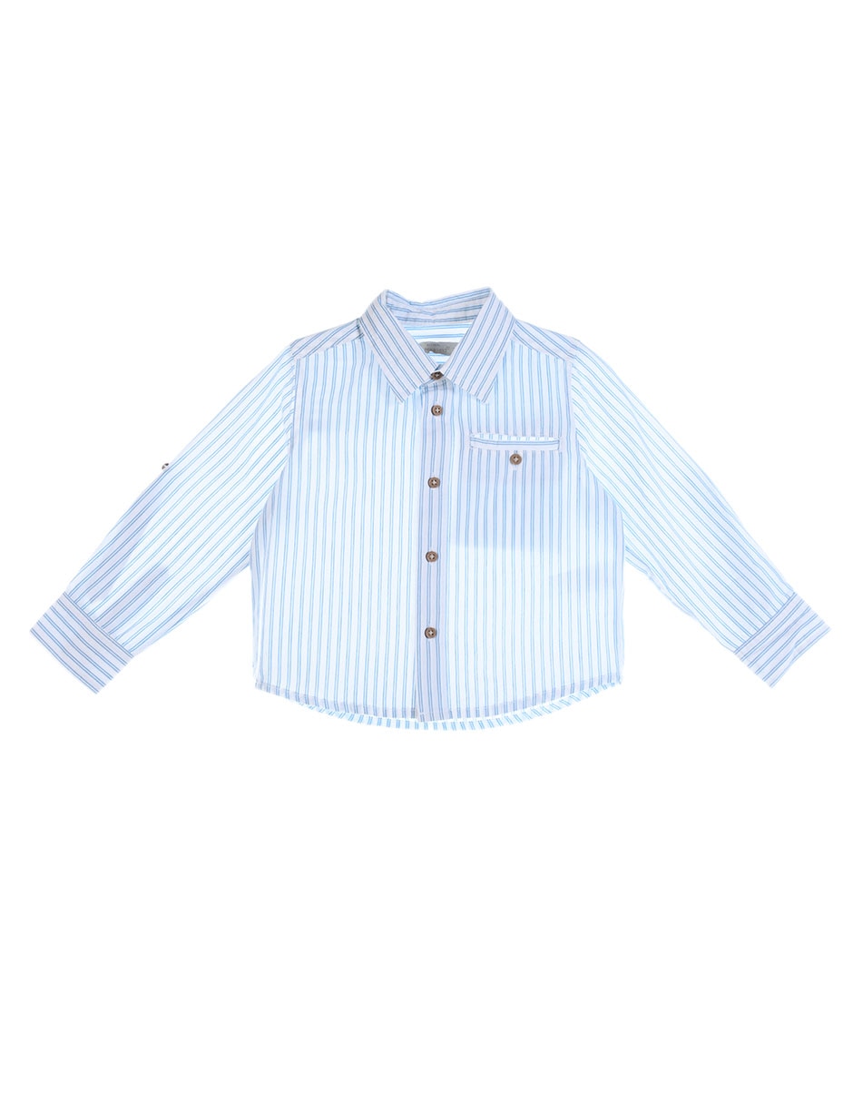 Camisa casual de algodón manga larga para niño Camisa casual de algodón manga larga para niño