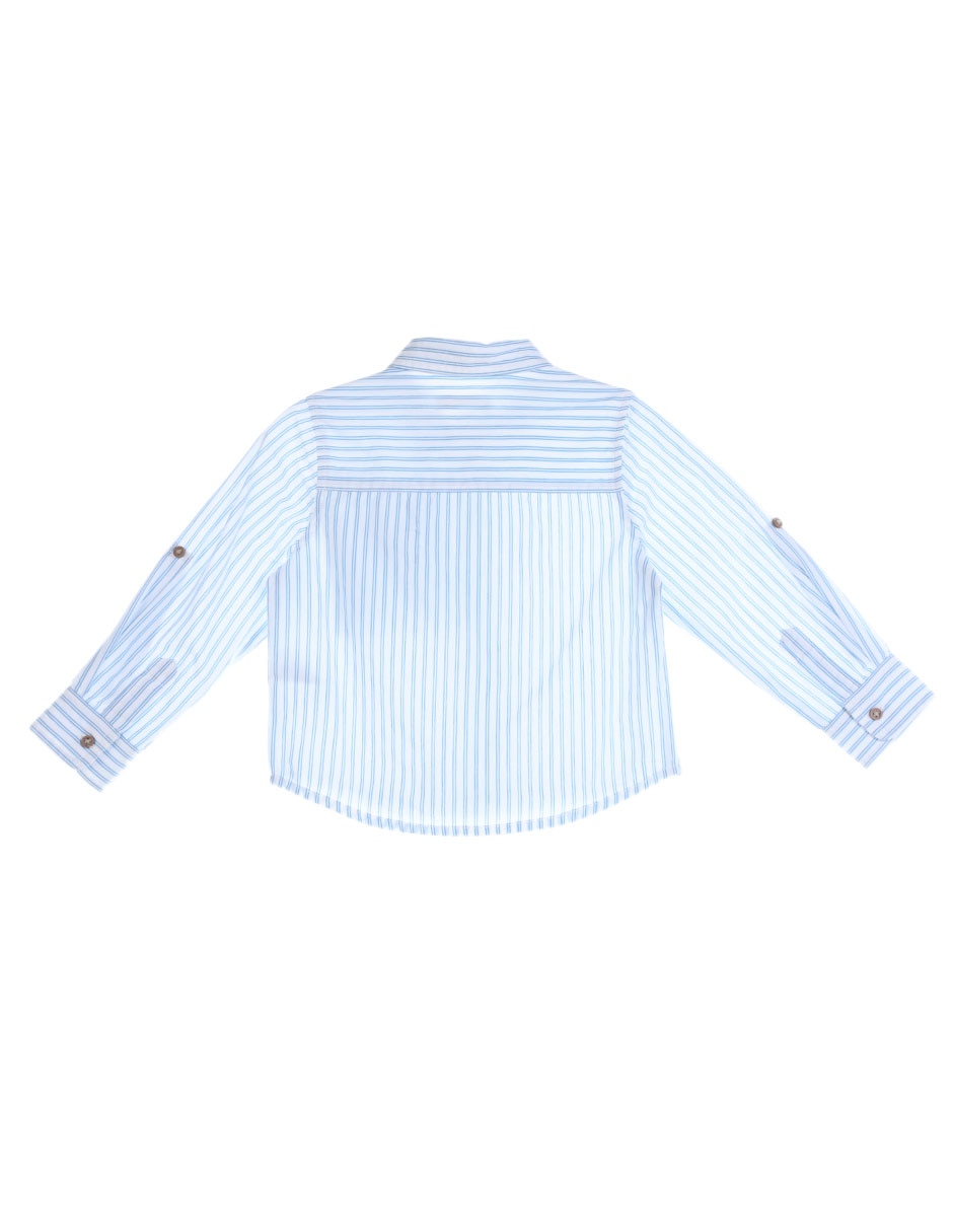 Camisa casual de algodón manga larga para niño 2