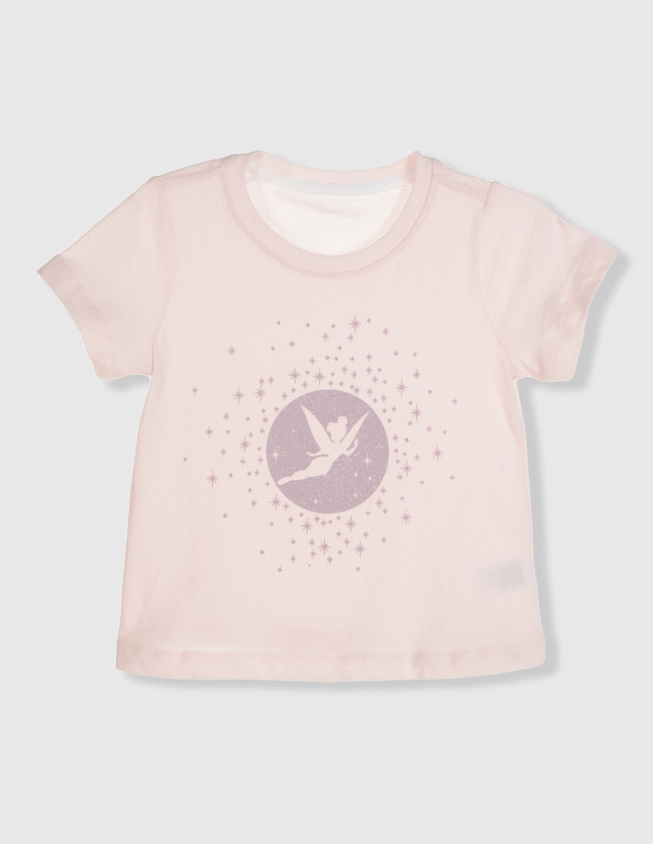 Playera Tinkerbell manga corta para niña
