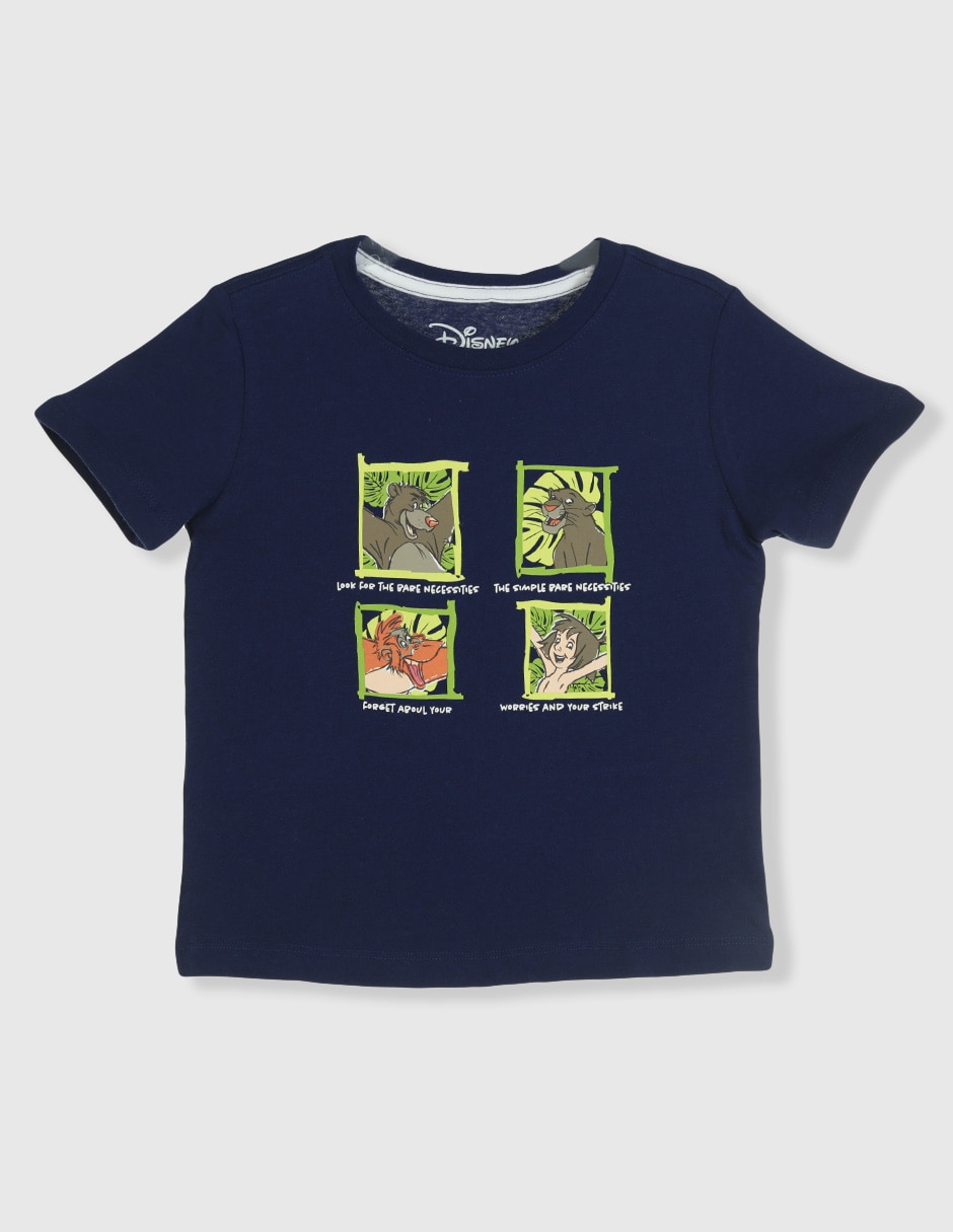 Playera El libro de la selva manga corta para niño Playera El libro de la selva manga corta para niño