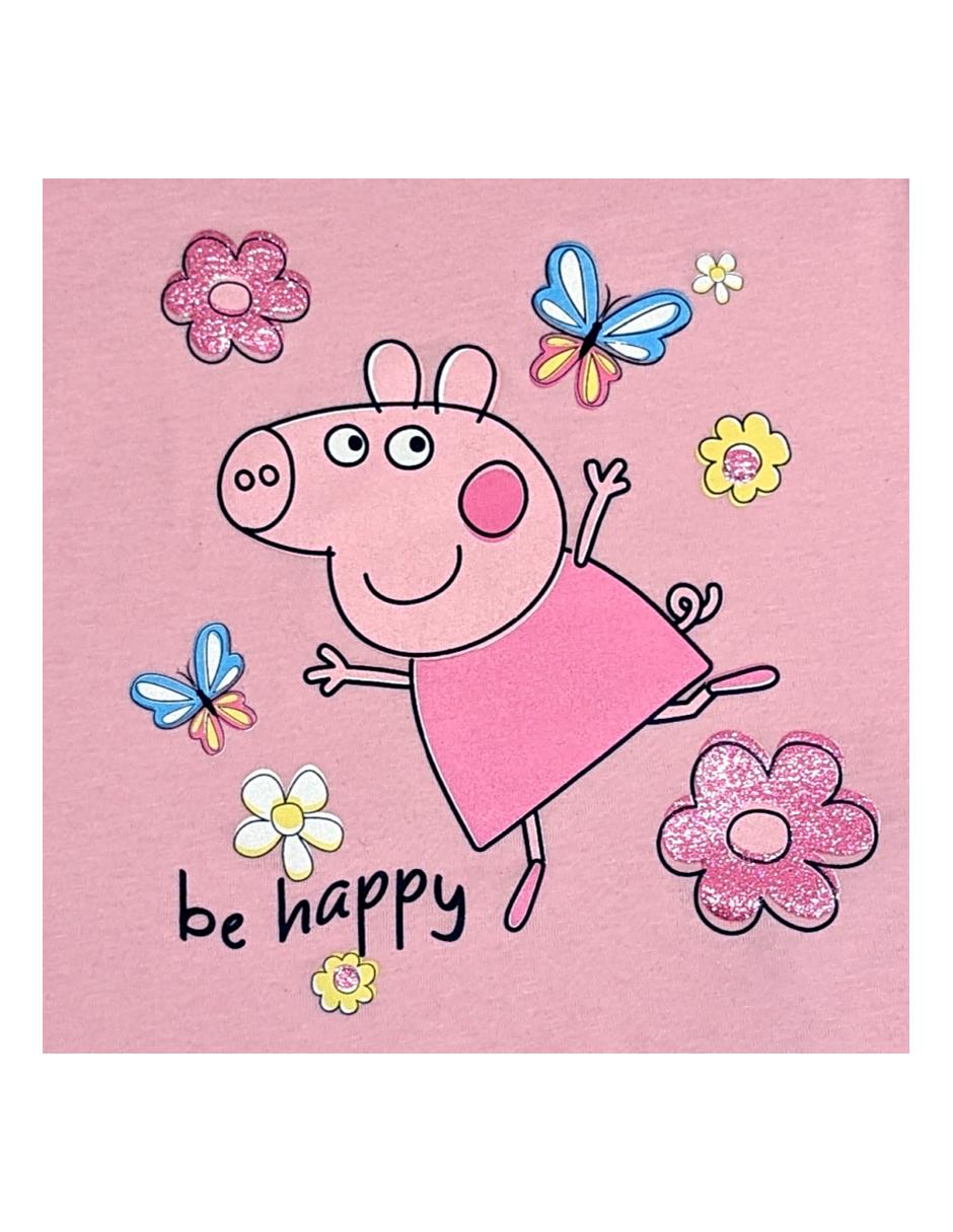 Playera Peppa Pig manga corta para niña 3