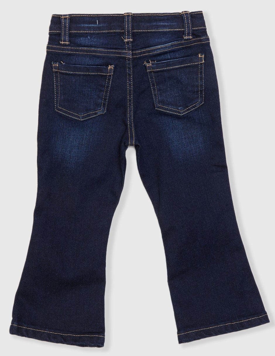 Jeans campana deslavado para niña 2