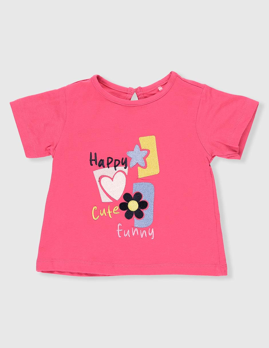 Playera manga corta para bebé niña Playera manga corta para bebé niña