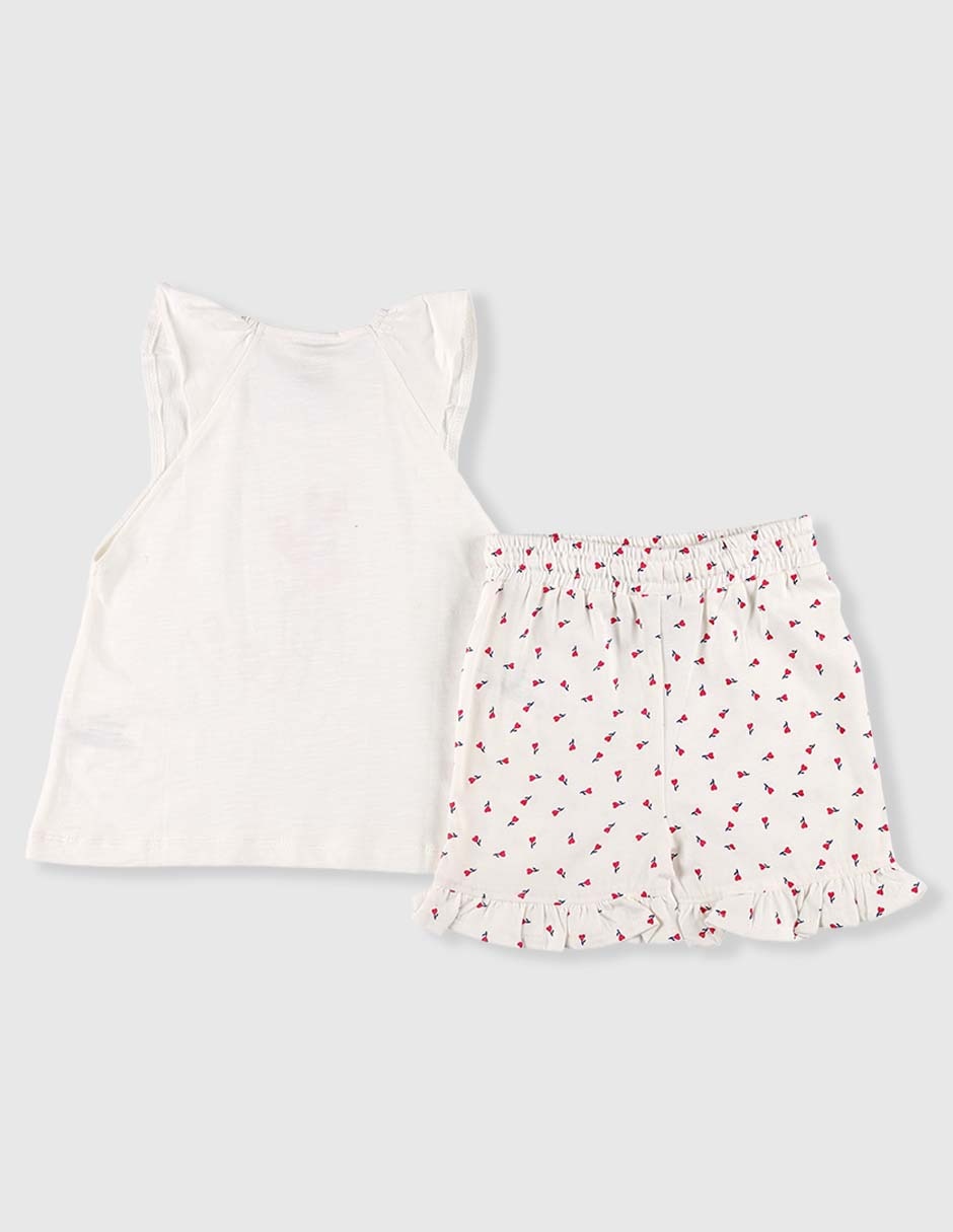 Conjunto casual de algodón para bebé niña 2 piezas 2