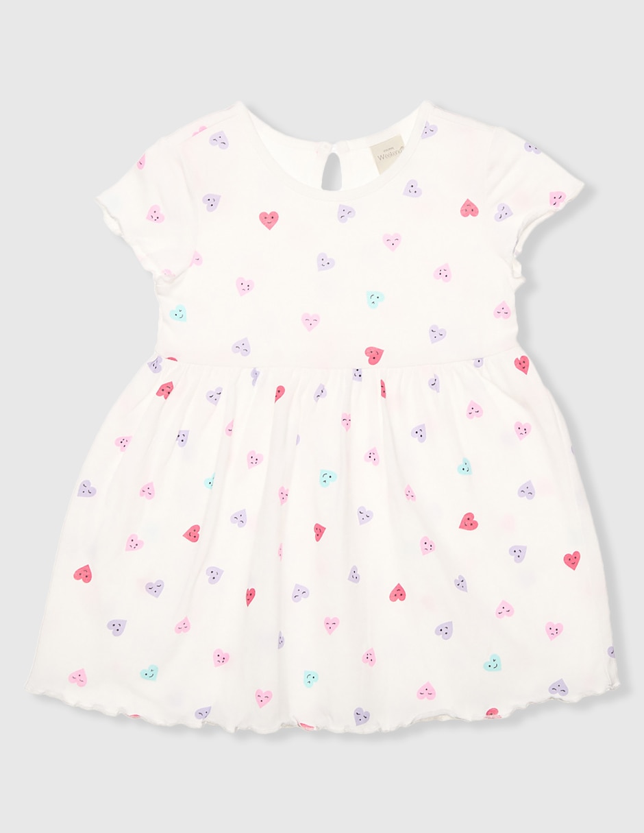 Vestido manga cap para bebé niña Vestido manga cap para bebé niña