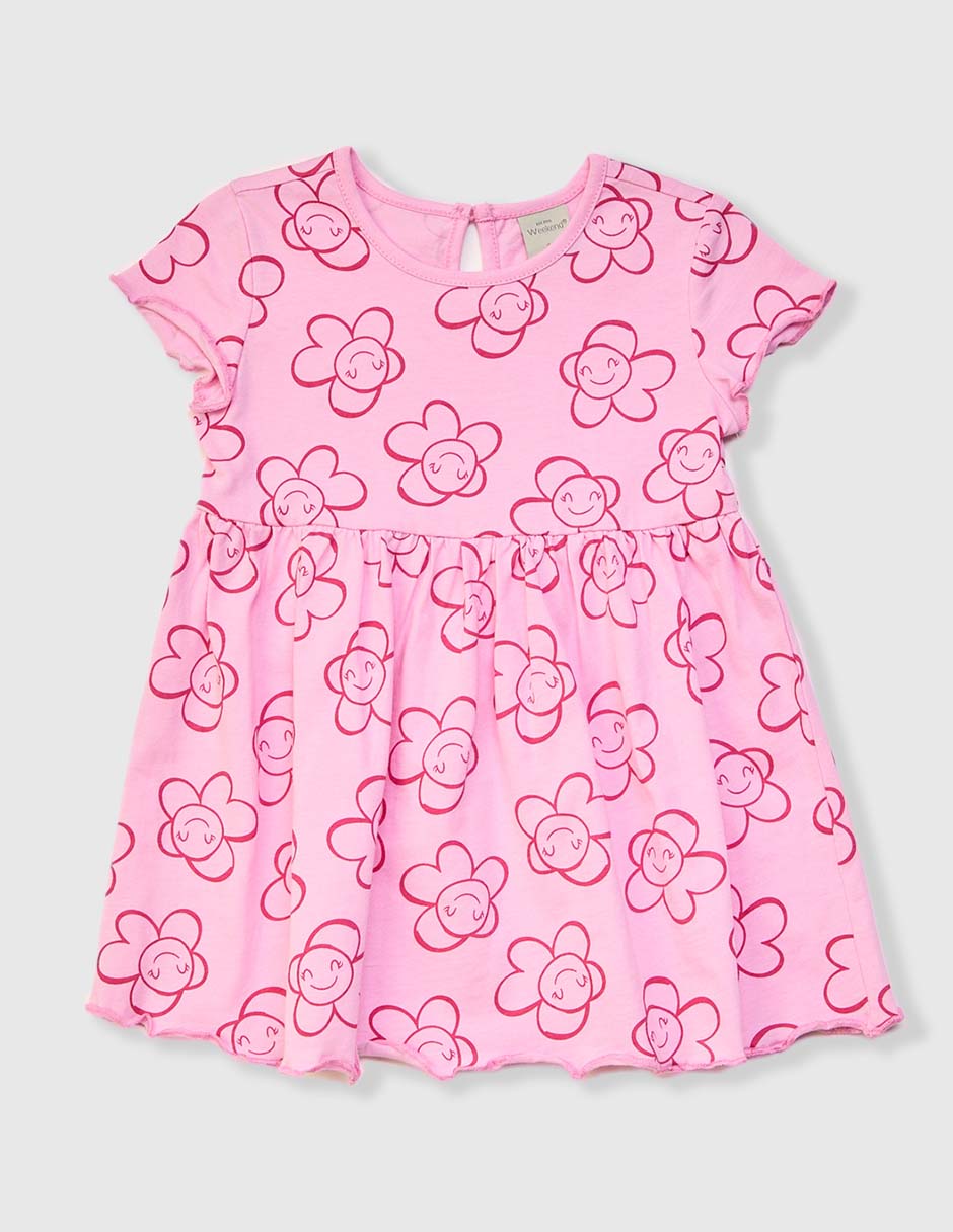 Vestido manga cap para bebé niña 1