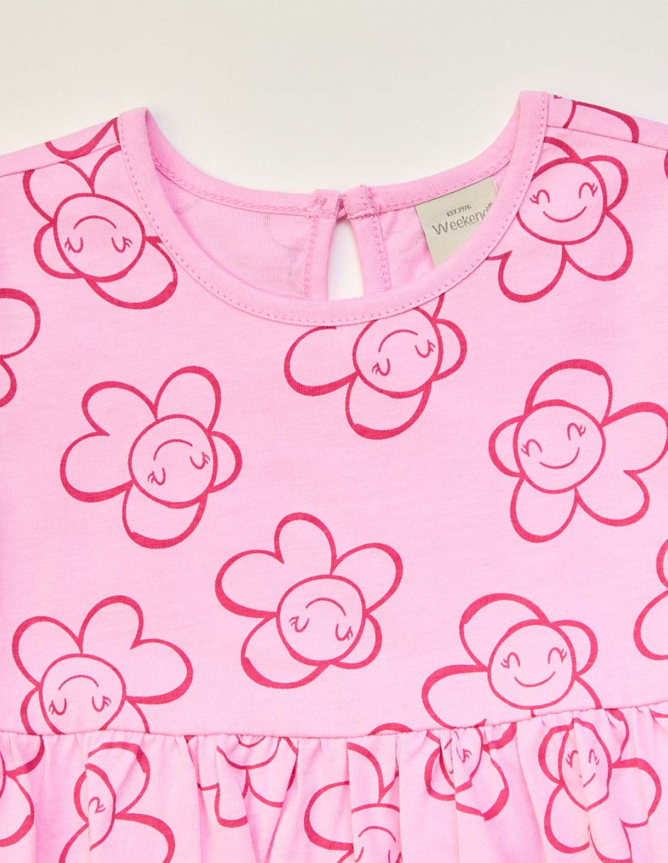 Vestido manga cap para bebé niña 4