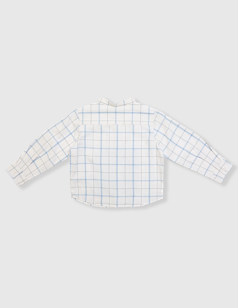 Camisa casual de algodón manga larga para niño 2