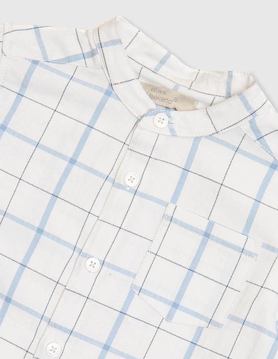 Camisa casual de algodón manga larga para niño 3