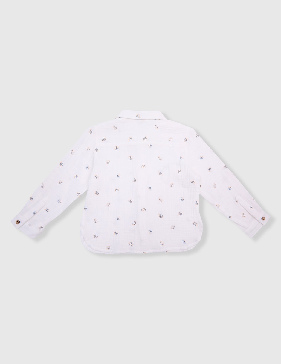 Camisa casual de algodón manga larga para niño 2
