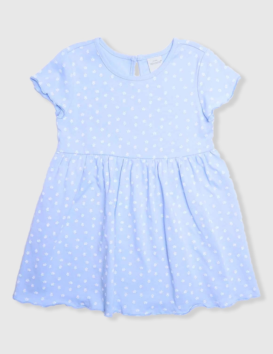 Vestido manga cap para niña