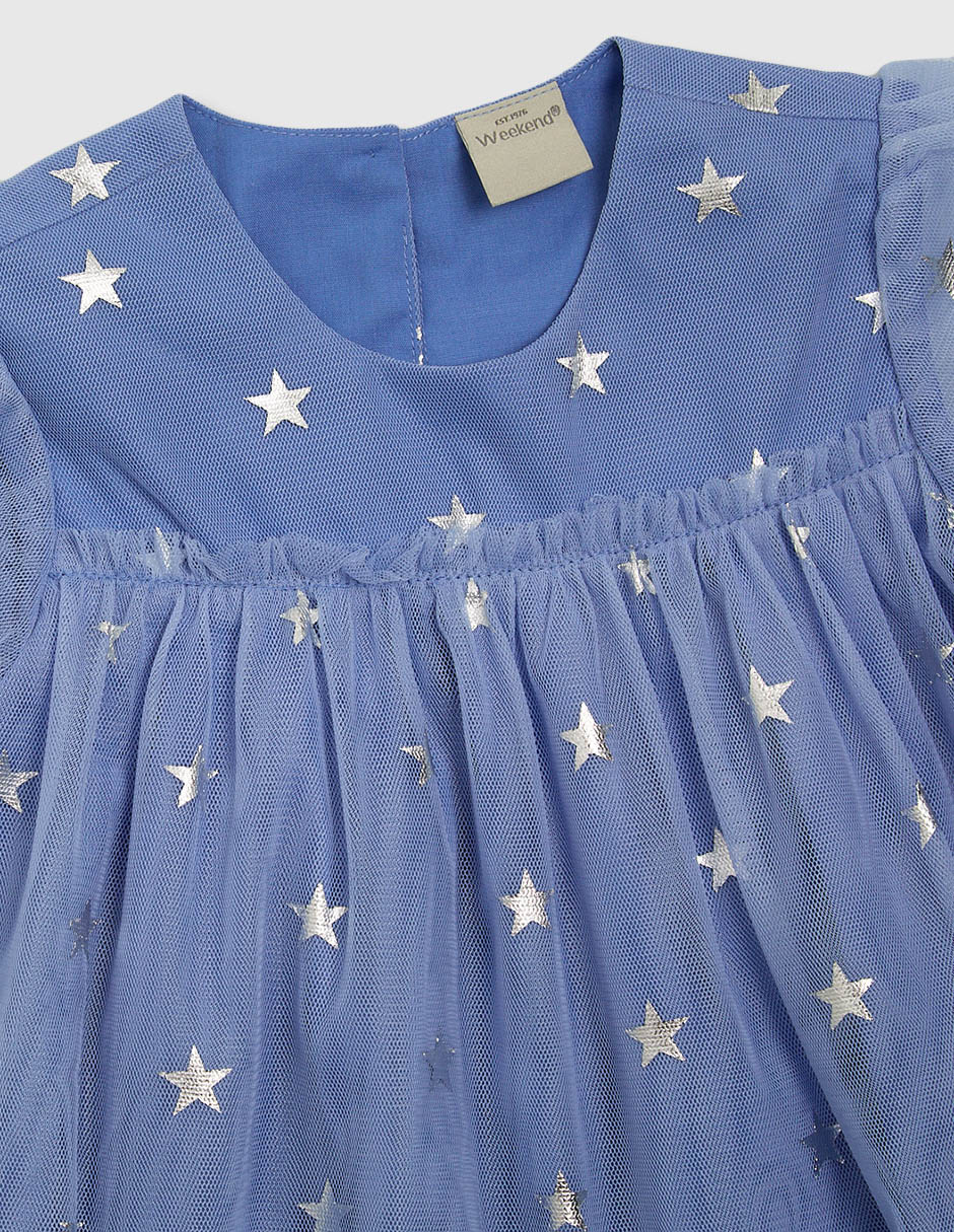 Vestido manga globo para bebé niña 3