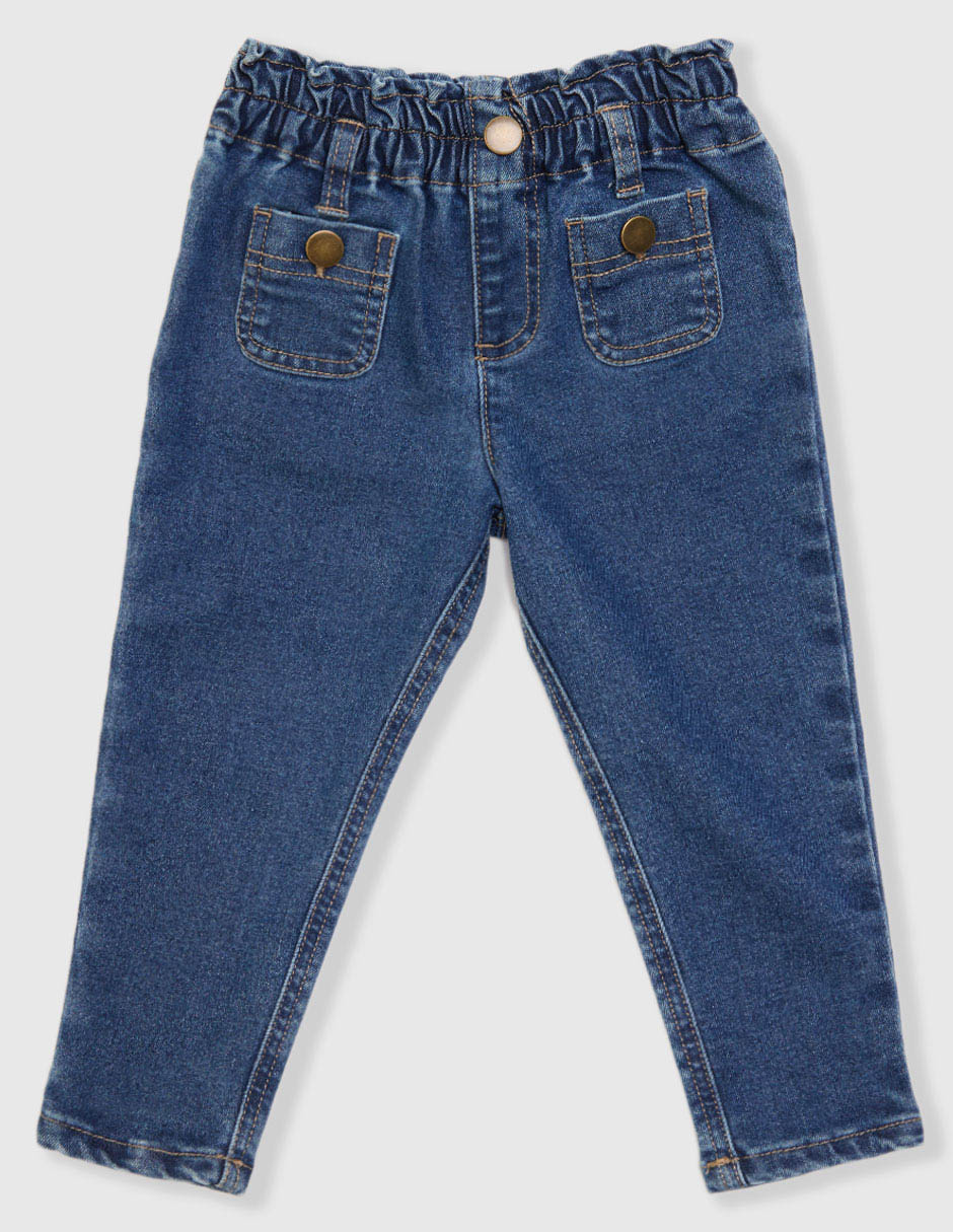 Jeans slim lavado medio para niña Jeans slim lavado medio para niña