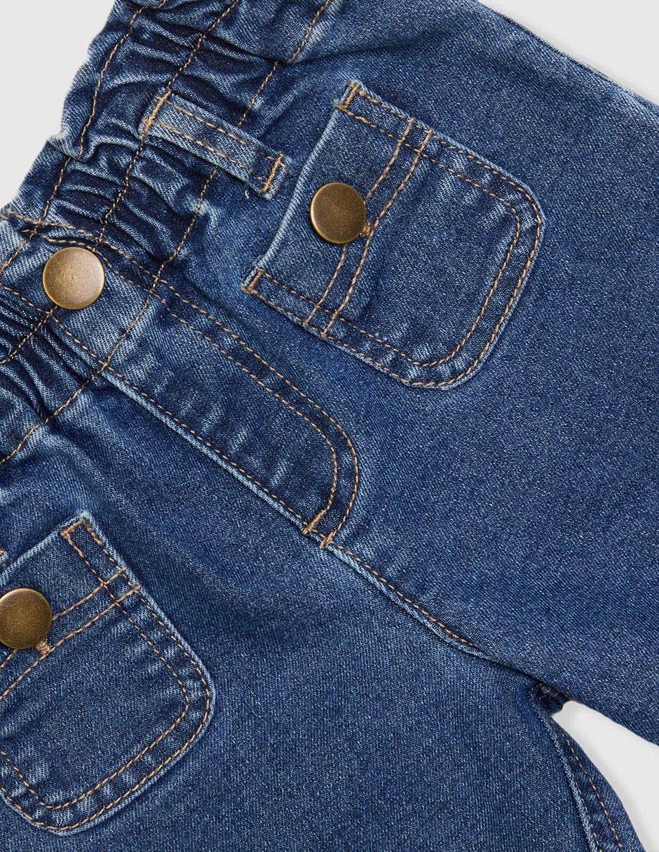 Jeans slim lavado medio para niña 3