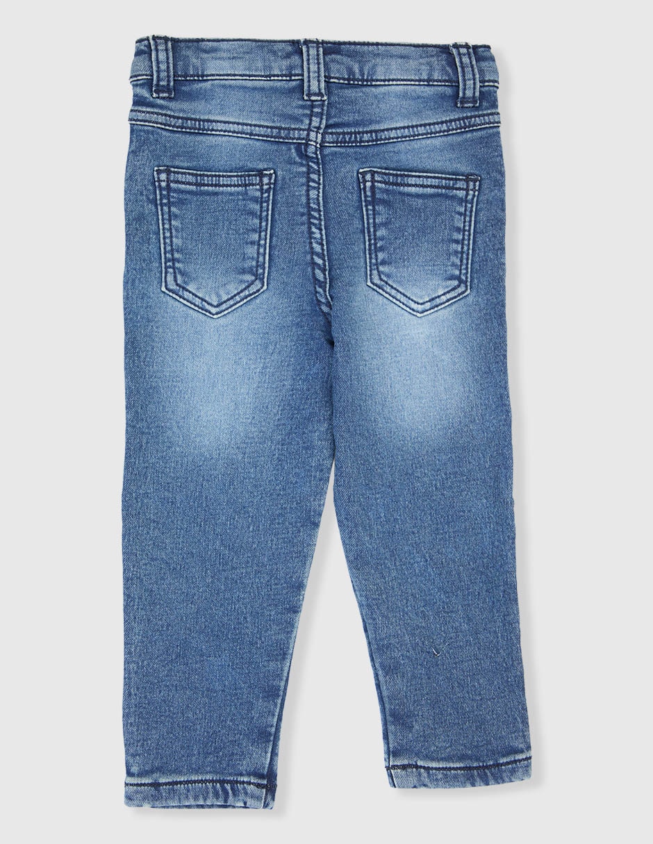Jeans slim lavado medio para niña 2