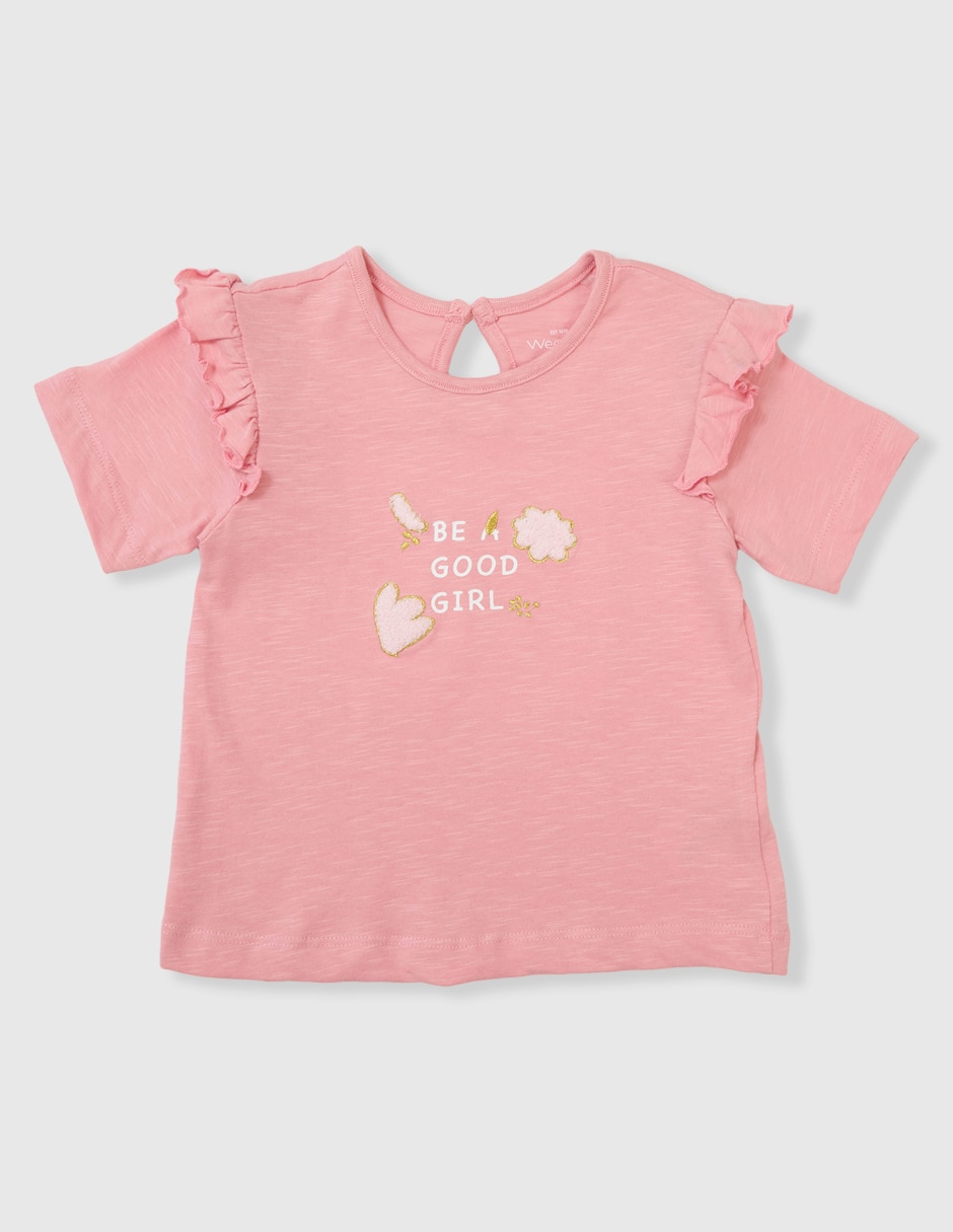 Playera manga corta para niña