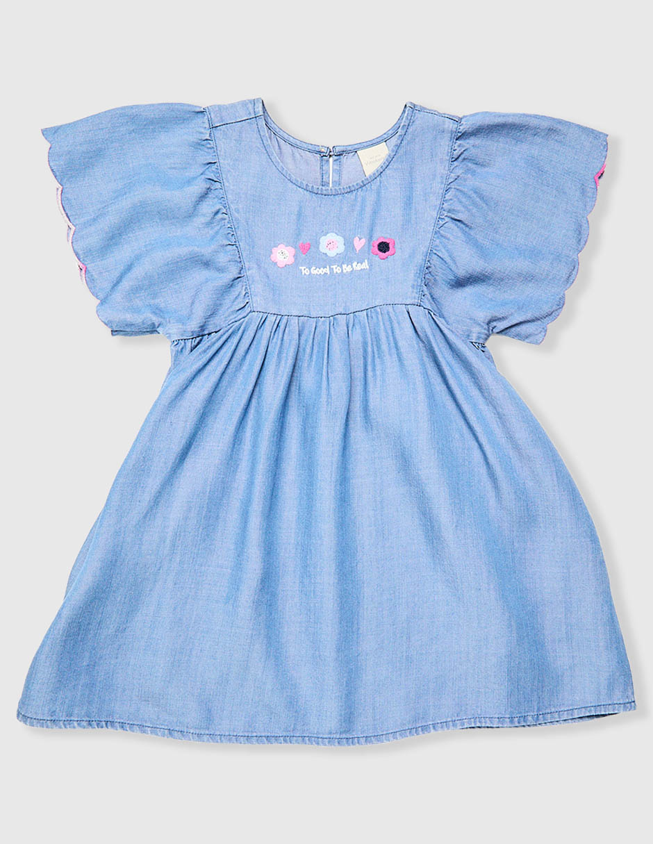 Vestido manga amplia para niña