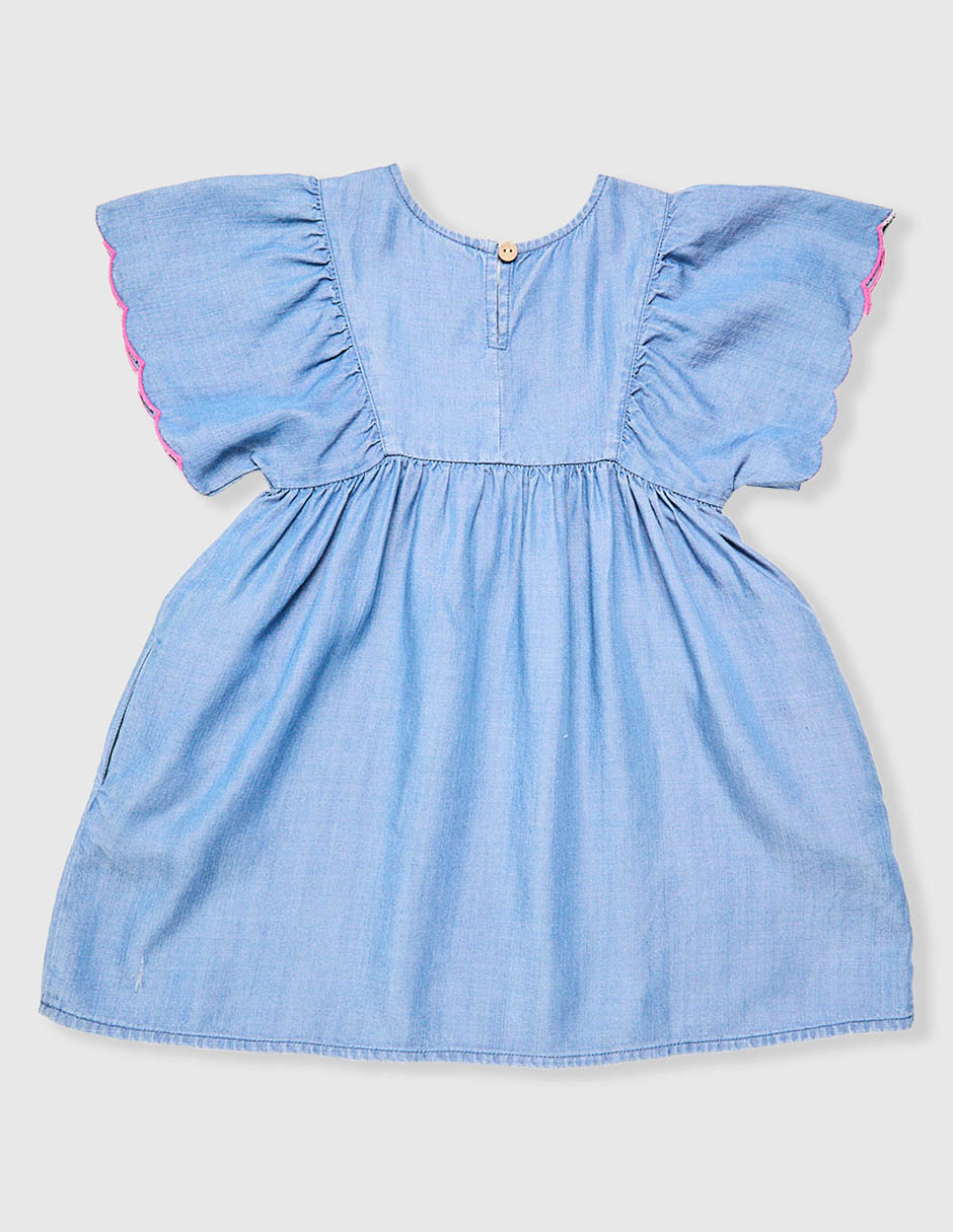 Vestido manga amplia para niña 2