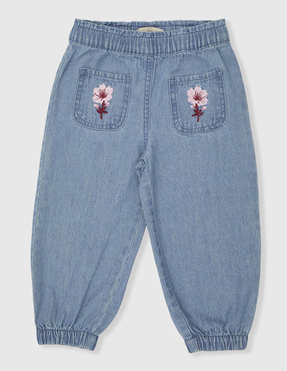 Jeans relaxed flare lavado claro para niña 1