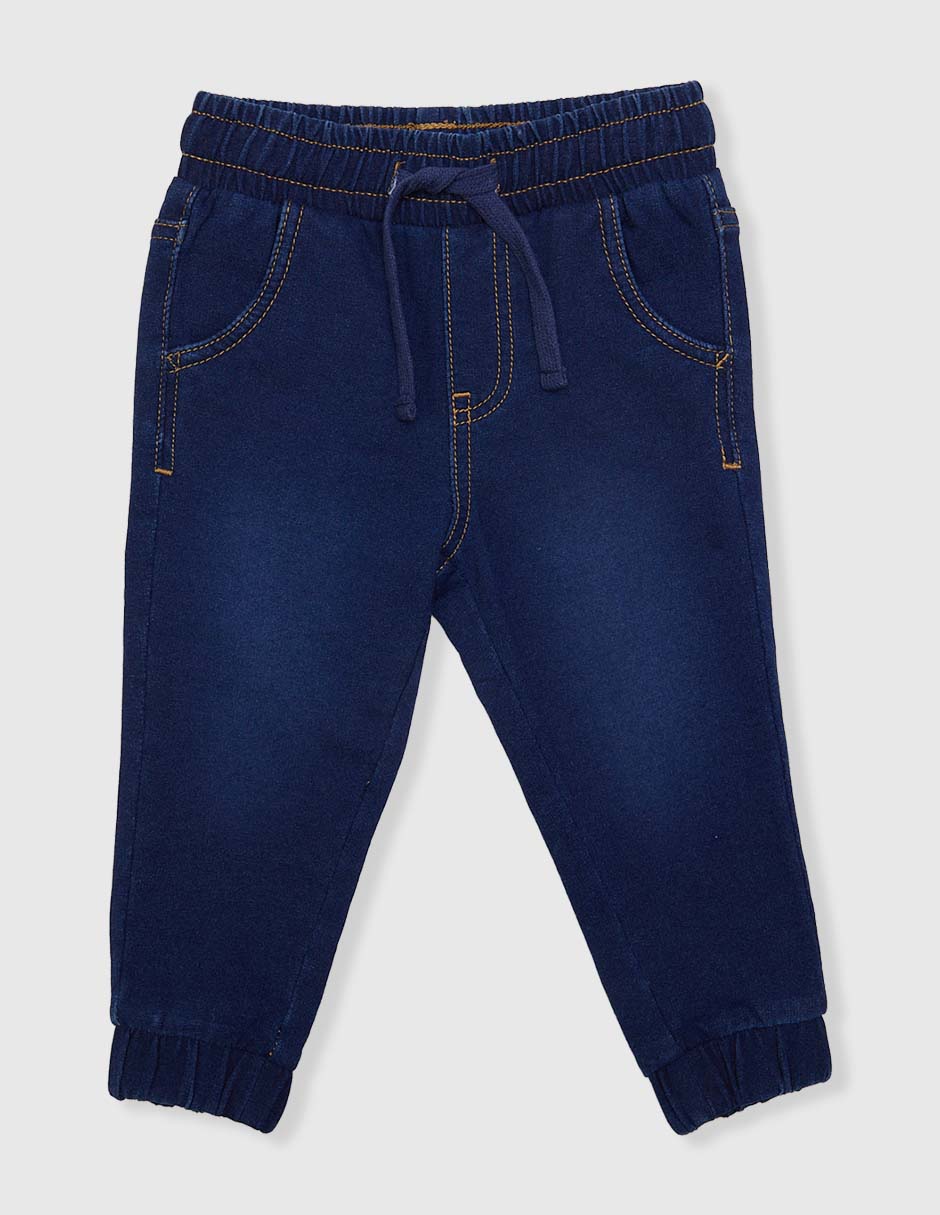 Jeans jogger straight lavado medio para niño Jeans jogger straight lavado medio para niño